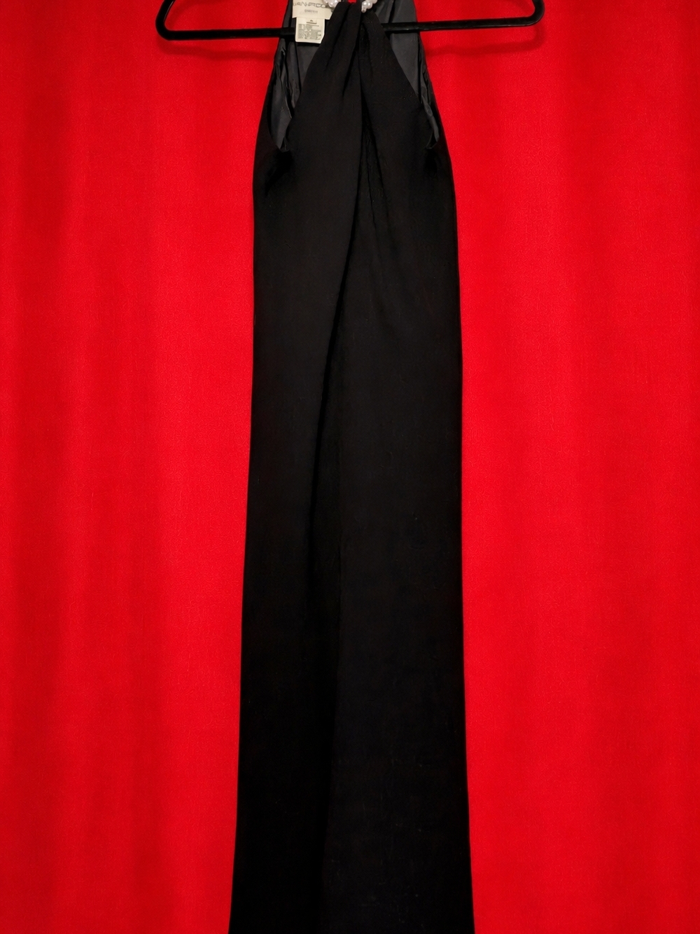 Evan Picone Black Strapless Evening Dress